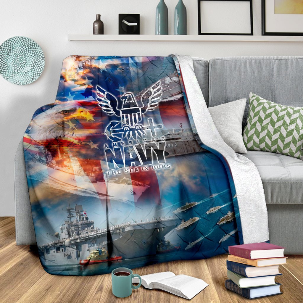 US Navy 3D All Over Printed Blanket