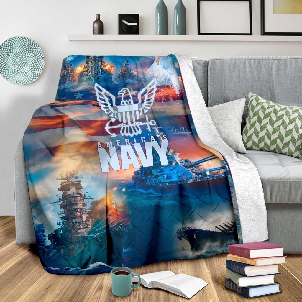 US Navy 3D All Over Printed Blanket