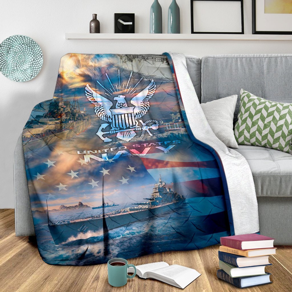 US Navy 3D All Over Printed Blanket