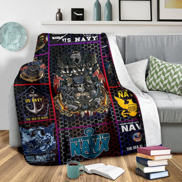 US Navy 3D All Over Printed Blanket