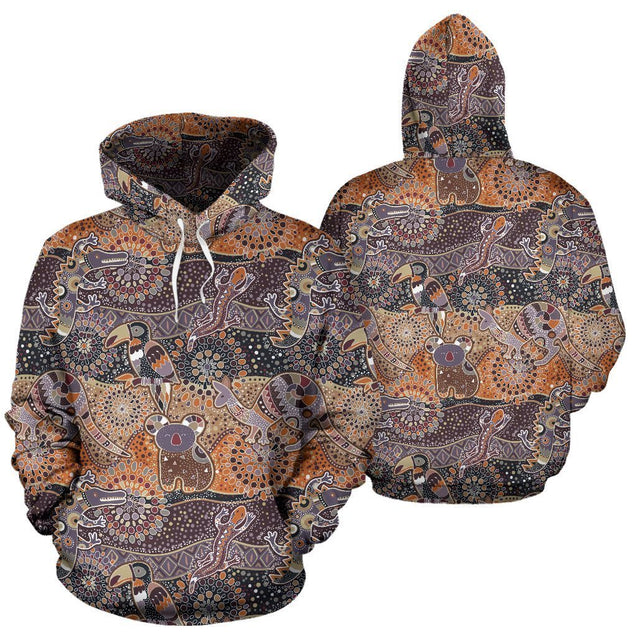 Australia Aboriginal™ Hoodie-NNK1494-Apparel-PL8386-Zip-Up Hoodie-S-Vibe Cosy™