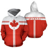 Canada All Over Zip-Up Hoodie - Circle Style PL-Apparel-PL8386-Hoodie-S-Vibe Cosy™