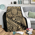 Polynesian Turtle Premium Blanket A7-Apparel-Phaethon-Premium Blanket-Youth (56 x 43 inches / 140 x 110 cm)-Vibe Cosy™
