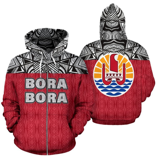 Bora Bora All Over Hoodie - BN09-Apparel-Phaethon-Zip-S-Vibe Cosy™