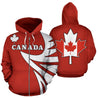 Canada Maple Leaf Hoodie - Warrior Style PL-Apparel-Khanh Arts-Zipped Hoodie-S-Vibe Cosy™