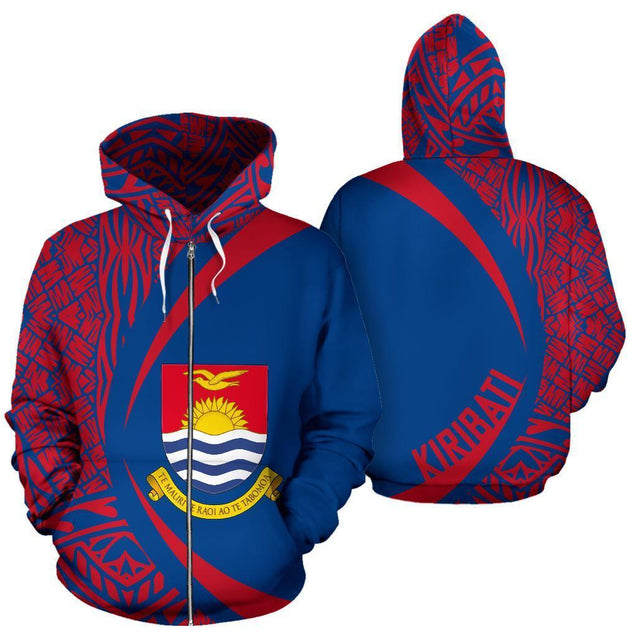 Kiribati Polynesian Hoodie - Circle Style 06 - J4-Apparel-Phaethon-Zipped Hoodie-S-Vibe Cosy™