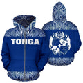 Tonga All Over Hoodie - Polynesian Blue And White - BN09-Apparel-Phaethon-Zip-S-Vibe Cosy™