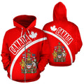 Canada Hoodie Wave Flag PL-Apparel-PL8386-Zipped Hoodie-S-Vibe Cosy™