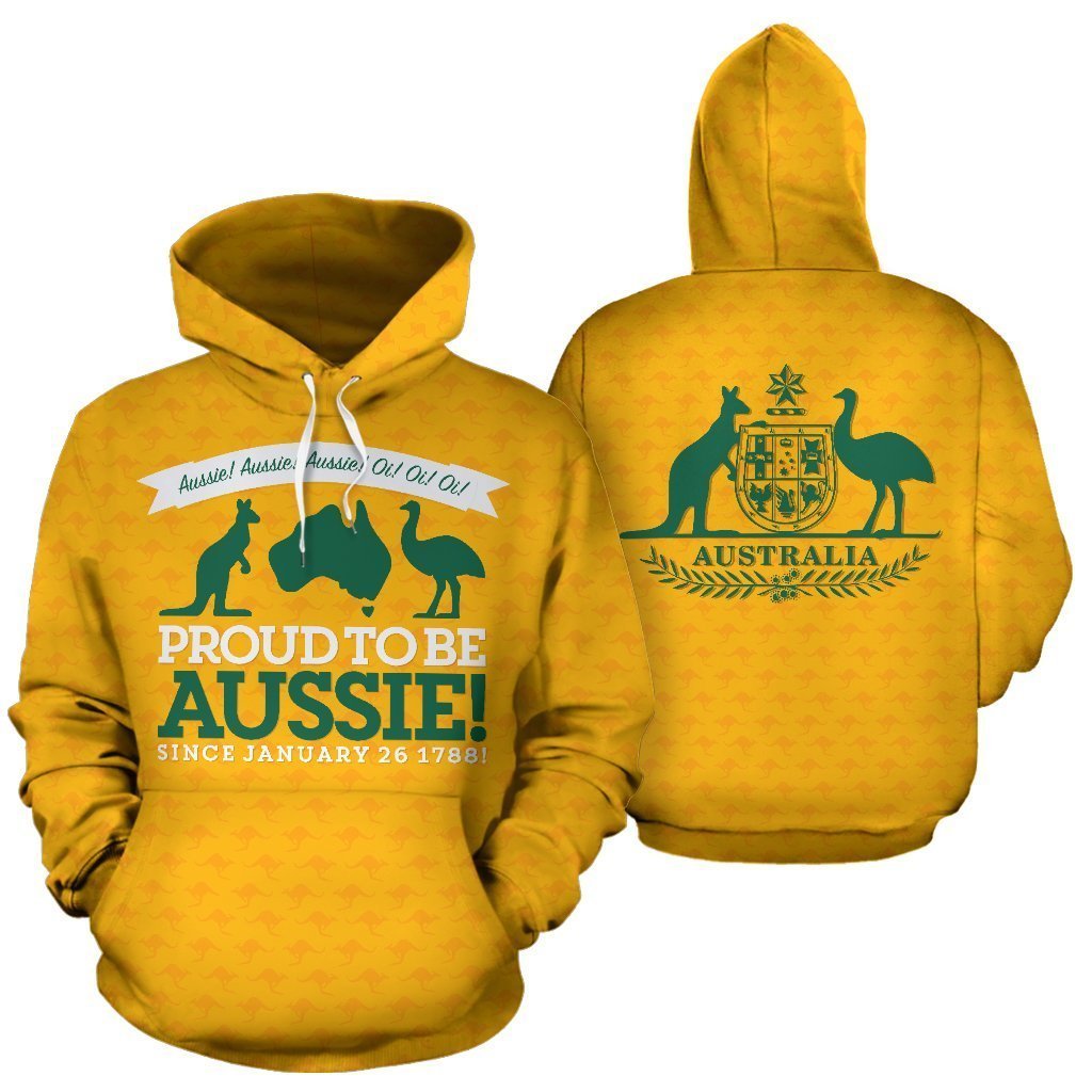Australia Day - Proud To Be Aussie Pullover Hoodie -NNK1490-Apparel-PL8386-Hoodie-S-Vibe Cosy™