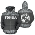Tonga All Over Hoodie - Polynesian Grey And White - BN09-Apparel-Phaethon-Zip-S-Vibe Cosy™