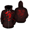 Hawaiian Ikaika Warrior Polynesian Hoodie - AH - J1-Apparel-Phaethon-Zipped Hoodie-S-Vibe Cosy™