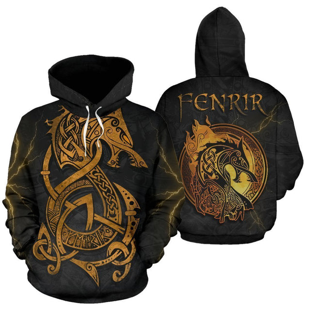 Viking Hoodie - Fenrir Storm-Apparel-HP Arts-Hoodie-S-Vibe Cosy™