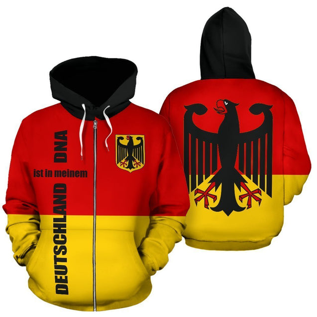 Germany Hoodie - Deutschland ist in meinem DNA K4-Apparel-Khanh Arts-Zipped Hoodie-S-Vibe Cosy™