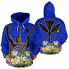 Hawaiian King Blue Polynesian Hoodie - AH J4-Apparel-Phaethon-Zipped Hoodie-S-Vibe Cosy™