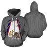 American Samoa Flag Hoodie Grey PL-Apparel-PL8386-Zipped Hoodie-S-Vibe Cosy™