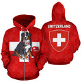 Switzerland Bernese Mountain Dog Hoodie NNK9-Apparel-NNK-Zip-S-Vibe Cosy™