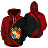 Tonga Coat Of Arm Polynesian Hoodie - Circle Style-Apparel-Phaethon-Zipped Hoodie-S-Vibe Cosy™