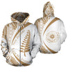 New Zealand Lest We Forget Maori Hoodie Circle Style - Golden J95-Apparel-Khanh Arts-Zipped Hoodie-S-Vibe Cosy™