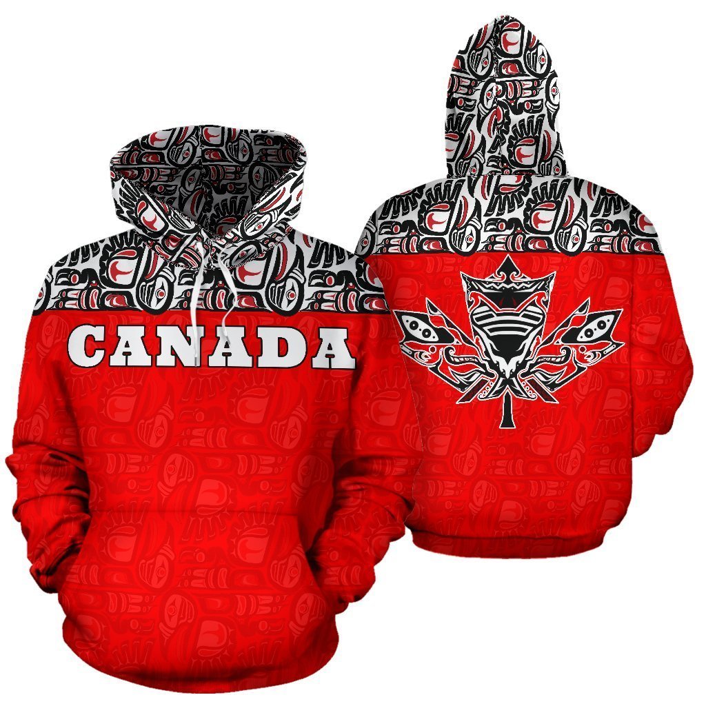 Canada Haida All Over Hoodie PL-Apparel-PL8386-Hoodie-S-Vibe Cosy™