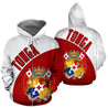 Tonga Hoodie Wave Flag Color TH9-Apparel-Phaethon-Zipped Hoodie-S-Vibe Cosy™