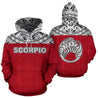 Scorpio Zodiac - Poly All Over Hoodie Red Version NTH140841-Apparel-NTH-Hoodie-S-Vibe Cosy™