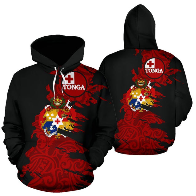 Tonga Hoodie Painting Polynesian Hoodie NNK 1205-Apparel-NNK-Hoodie-S-Vibe Cosy™