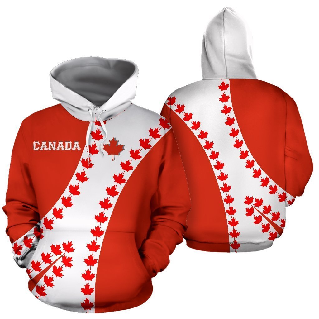 Canada Hoodie Patterns Maple Leaf - Sports Style PL-Apparel-PL8386-Hoodie-S-Vibe Cosy™