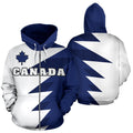 Canada Flag Zip-Up Hoodie - Tooth Style - Blue PL-Apparel-PL8386-Zipped Hoodie-S-Vibe Cosy™