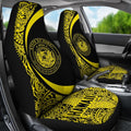 Hawaii Coat Of Arm Polynesian Car Seat Covers - Circle Style 03 J1-CAR SEAT COVERS-Alohawaii-Car Seat Covers-Universal Fit-White-Vibe Cosy™