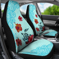 Turtle And Hibiscus Car Seat Covers 02 - AH-CAR SEAT COVERS-Alohawaii-Car Seat Covers-Universal Fit-White-Vibe Cosy™