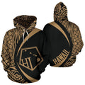 Hawaii Polynesian Tribal Hoodie - Circle Style Golden Color - AH-ALL OVER PRINT HOODIES (P)-Phaethon-Hoodie-S-Vibe Cosy™