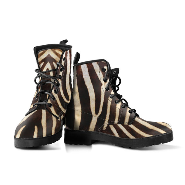 Zebra - Vegan Leather Boots-Amaze Style™-Women's Leather Boots - Zebra - Vegan Leather Boots-US5 (EU35)-Vibe Cosy™