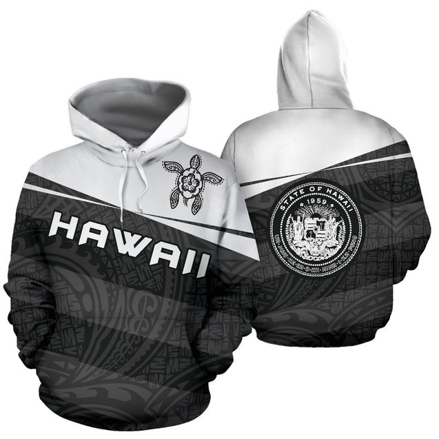 Turtle Polynesian Hoodie - Vivian Style - AH - J9-Phaethon-Men's Hoodie - 1-S-Black-Vibe Cosy™