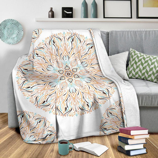 Mandala P1 (White) - Throw Blankets-Amaze Style™-Premium BlanketMandala P1 (White) - Throw Blankets-Youth (56 x 43 inches / 140 x 110 cm)-Vibe Cosy™