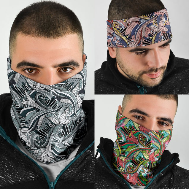 Funky Patterns Set 1 - Bandana 3 Pack-Amaze Style™-Funky Patterns Set 1 - Bandana 3 Pack-Vibe Cosy™