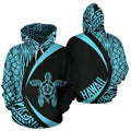 Hawaii Turtle Polynesian Hoodie - Circle Style Blue Color - AH J9-ALL OVER PRINT HOODIES (P)-Phaethon-Hoodie-S-Blue-Vibe Cosy™