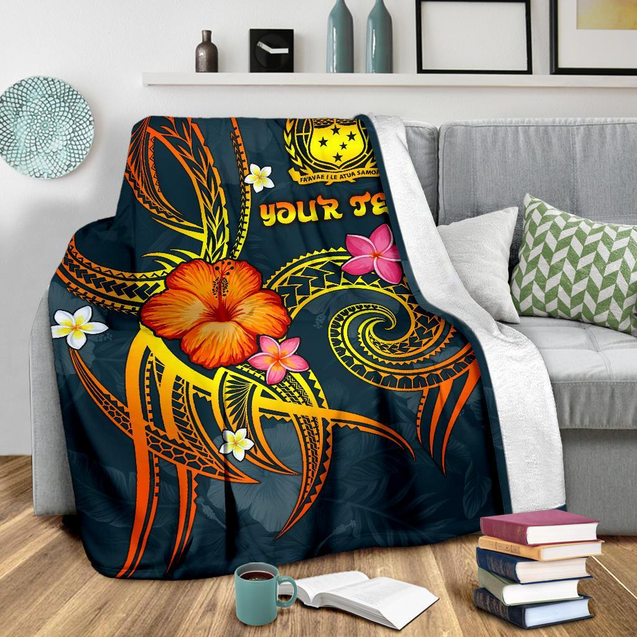 Polynesian Hawaii Personalized Name 3D Blanket