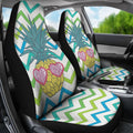 Pineapple Car Seat Covers 01 - AH-CAR SEAT COVERS-Alohawaii-Car Seat Covers-Universal Fit-White-Vibe Cosy™