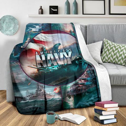 US Navy 3D All Over Printed Blanket