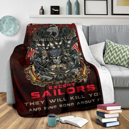 US Navy 3D All Over Printed Blanket