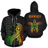 Hula Girl And Turtle Hibiscus Hoodie - AH - J1-ALL OVER PRINT ZIP HOODIES (P)-Phaethon-Zip-Up Hoodie-S-Vibe Cosy™