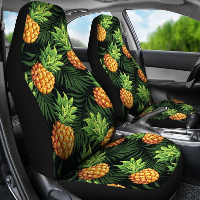 Pineapple Car Seat Covers 09 - AH - TH3-CAR SEAT COVERS-Alohawaii-Car Seat Covers-Universal Fit-White-Vibe Cosy™