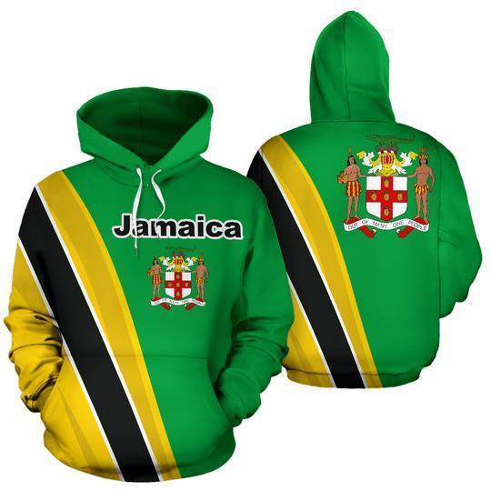 Jamaica Coat Of Arms Zip Up Hoodie K5-Apparel-Phaethon-Hoodie-S-Vibe Cosy™