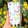 Tumbler Pastel Butterflies-Amaze Style™-Tumbler - Tumbler Pastel Butterflies-20oz Large-Vibe Cosy™