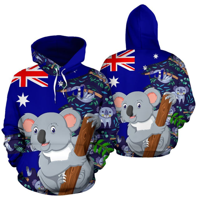 Australia Koala All Over Hoodie JT6-ALL OVER PRINT HOODIES (P)-HP Arts-Hoodie-S-Vibe Cosy™