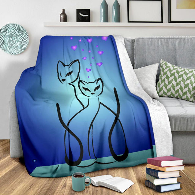 Gatti Innamorati - Coperta in Pile -Amaze Style™-Premium BlanketGatti Innamorati - Coperta in Pile -Youth (56 x 43 inches / 140 x 110 cm)-Vibe Cosy™