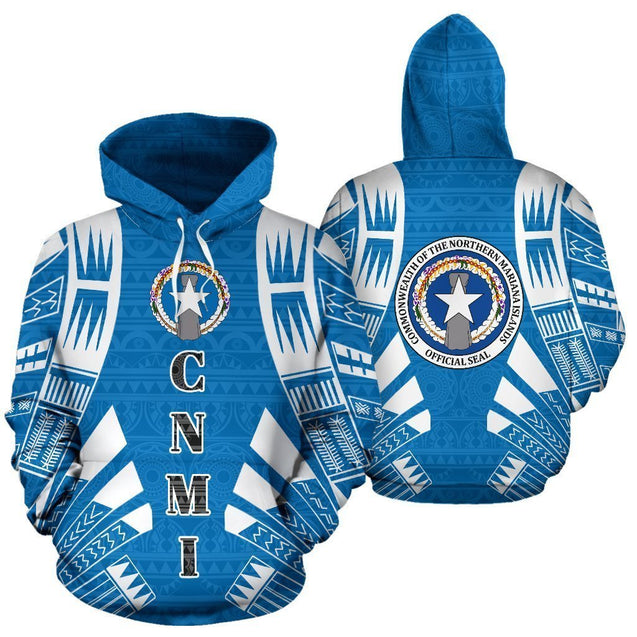 Northern Mariana Islands All Over Hoodie - Tattoo Style-Apparel-HD09-Hoodie-S-Vibe Cosy™