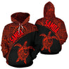 Samoa Hoodie Turtle Mermaid Polynesian Red-ALL OVER PRINT HOODIES (P)-Phaethon-Hoodie-S-Vibe Cosy™