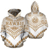 Hawaii Polynesian Tribal Hoodie - New Warrior Style Golden And White Color - AH J1-ALL OVER PRINT HOODIES (P)-Phaethon-Hoodie-S-Vibe Cosy™