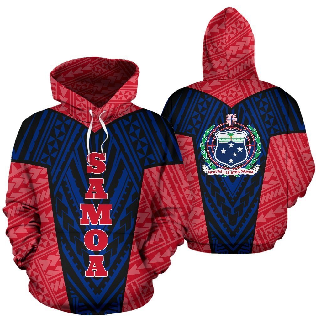 Samoa Hoodie Polynesian Warrior Mask Th72-ALL OVER PRINT HOODIES (P)-Phaethon-Hoodie-S-Vibe Cosy™